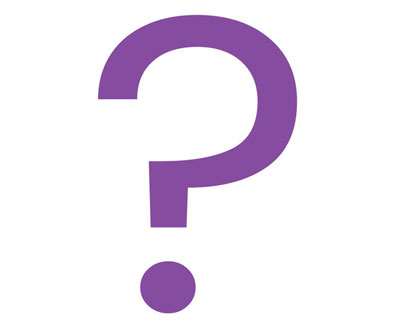 A big purple question mark