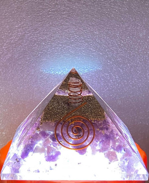 Lepidolite Orgonite Pyramid