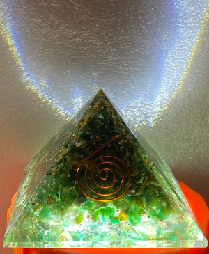 Green Jade Orgonite Pyramid