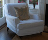 English Roll-Arm Slip Covered Chair