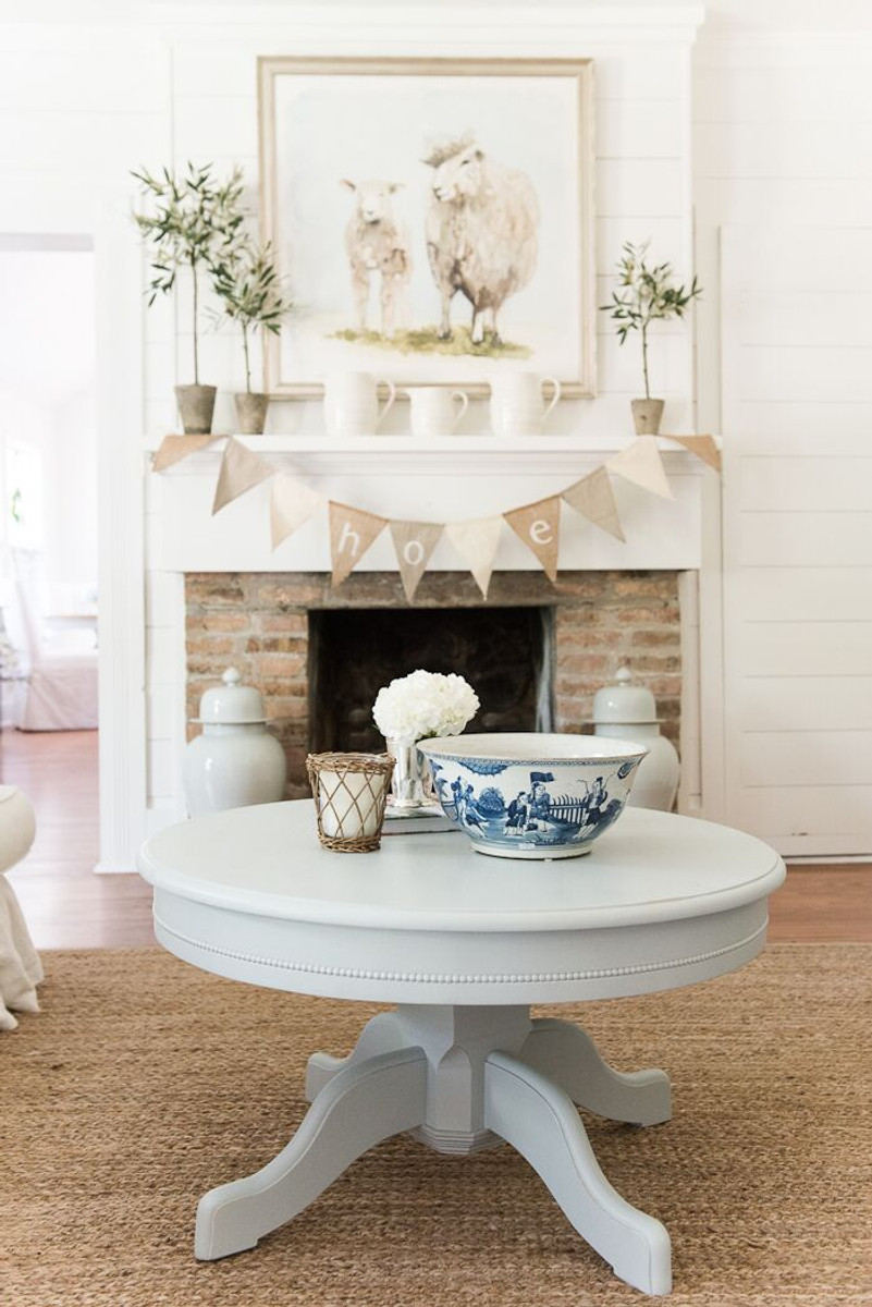 farmhouse pedestal coffee table