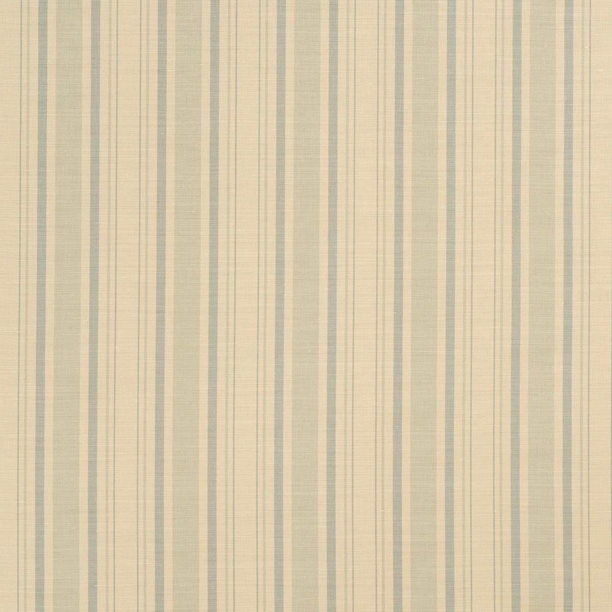 Bennison Plain Stripe - Pale Blue on Beige