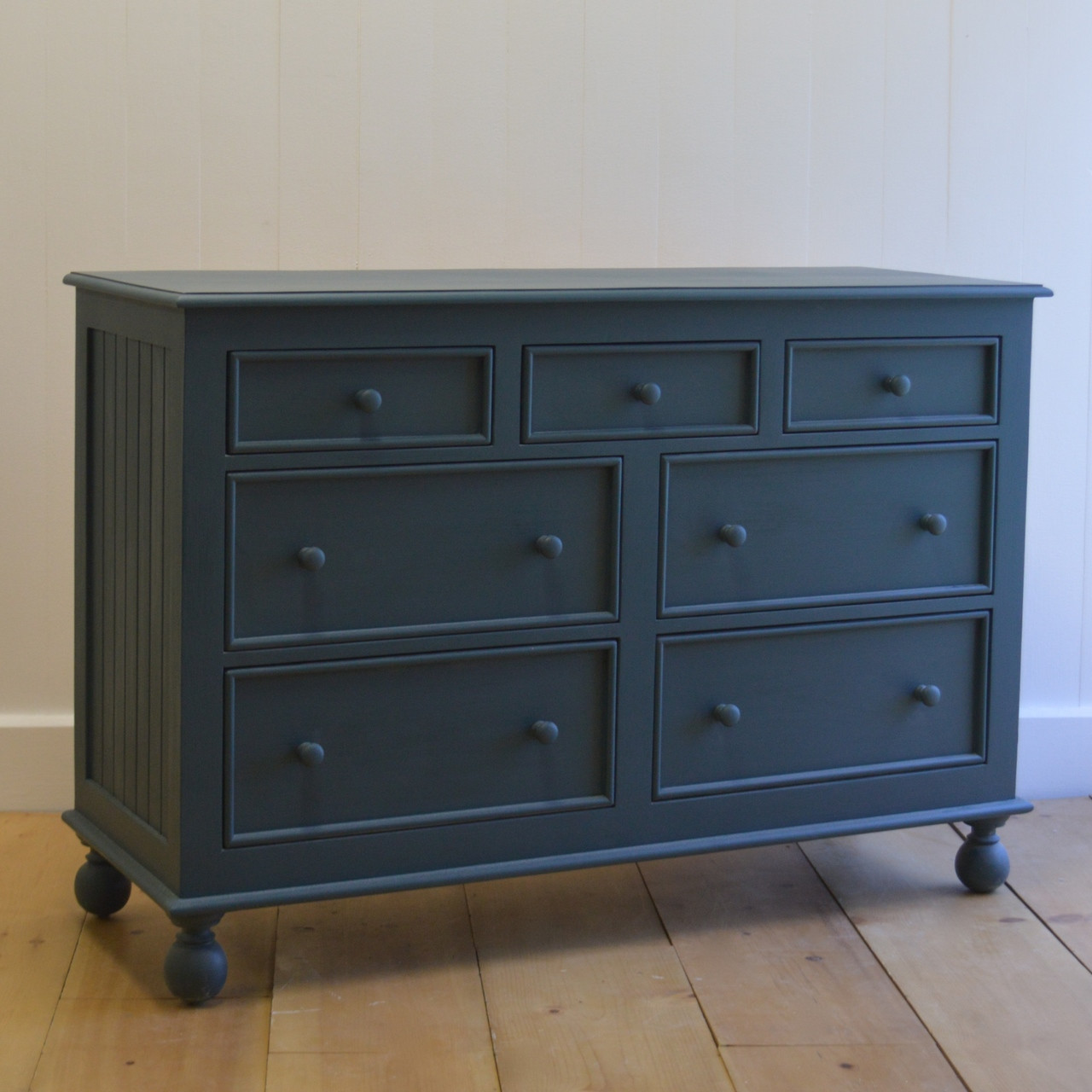 blue farmhouse dresser 1 Drawer Dresser, SESSLIFE Blue Tall Tower Dresser with 2 Woven Pull O –  sesslife main image 0