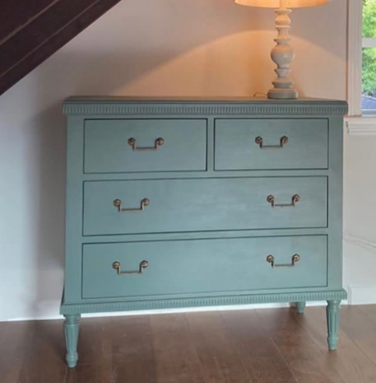 green work dresses for women Henley Scalloped Edge 6 Drawer Wide Dresser, Sage Green main image 1
