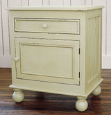 Farmhouse Bedside Table - Sage Gray