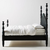 Georgia spindle bed in black walnut