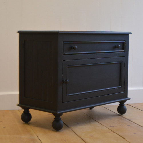 Farmhouse Bedside Table - Black Walnut