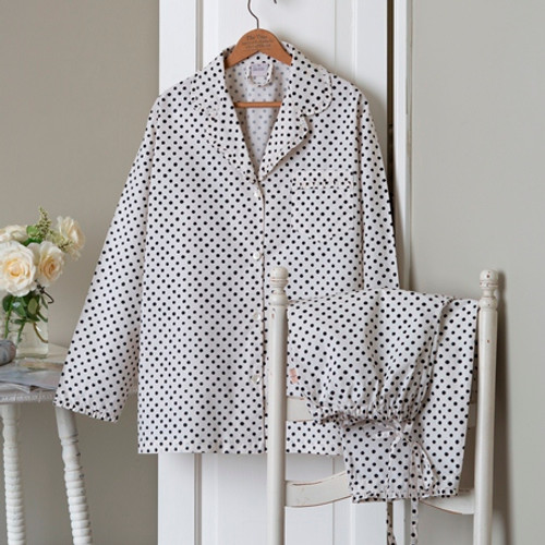 English Farmhouse Polka Dotted Pajamas