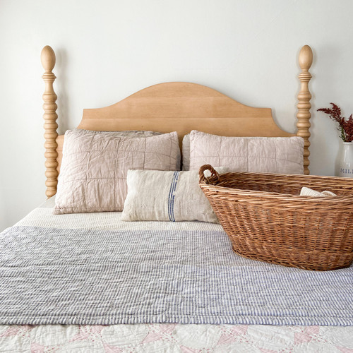 French Farm Spindle Headboard - English Pine