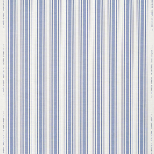 Bennison Plain Stripe - RosevinesBlue on Oyster