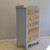 Harry's Tall Dresser- blue gray with pine drawers and top