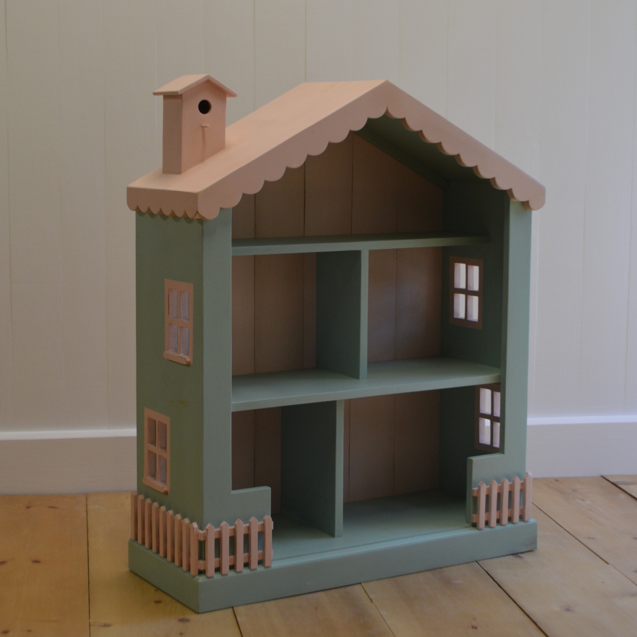 wood dollhouse bookcase