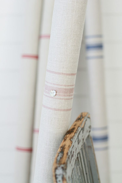 THE DANISH STRIPE ~ PINK ON GRAINSACK LINEN - English ...