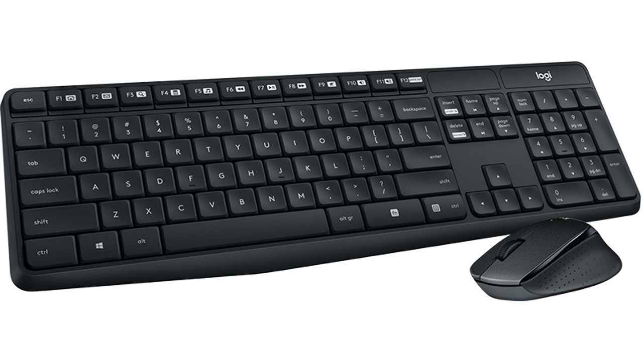 Logitech MK315 Silent Wireless Keyboard and Mouse Combo,Black