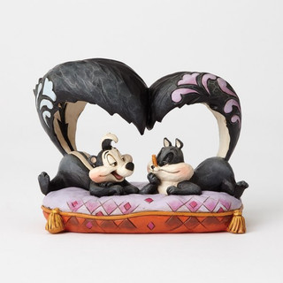 Looney Tunes Hello, Cherie (Pepe Le Pew and Penelope) Figurine By Jim Shore