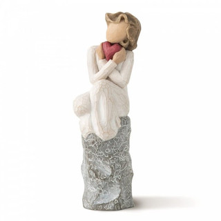 Willow Tree Valentines Day Figurine holding a heart