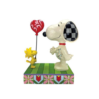 Woodstock Giving Snoopy Heart Balloon Peanuts Figurine By Jim Shore 6011948