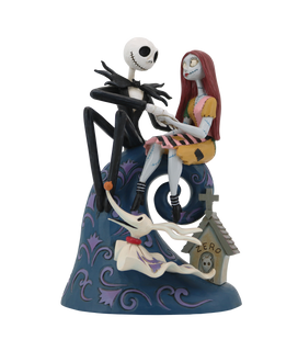 Disney Traditions Nightmare Before Christmas, Jack, Sally, Zero and his Gravestone Figurine By Jim Shore 6013054