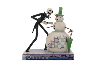 Disney Traditions Nightmare Before Christmas Jack Discovering Snowman Figurine By Jim Shore 6013056