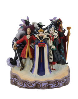 Enesco Disney Traditions by Jim Shore Snow White and The Seven Dwarfs  Standing on Log Figurine, 8.25 Inch, Multicolor