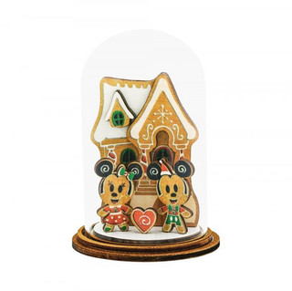 Disney Enchanting Mickey & Minnie Mouse Home For Christmas Dome Figurine A30544