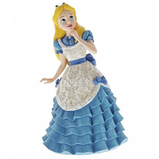 Disney Showcase Alice In Wonderland Figurine showing Alice in a blue dress