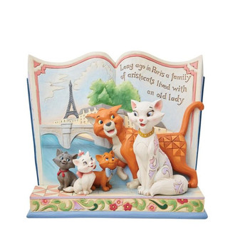 Disney Traditions Long Ago in Paris Aristocats Storybook Figurine by Jim Shore 6013080