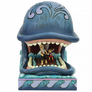 Disney Traditions Monstro the Whale with Geppetto & Pinocchio in his mouth figurine.