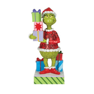 The Grinch Holding Presents Figurine By Jim Shore 6010778