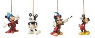 Disney Traditions Mickey Mouse Hanging Ornaments Set of 4 by Jim Shore 6013565