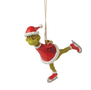 The Grinch Ice Skating Hanging Ornament By Jim Shore 6015225