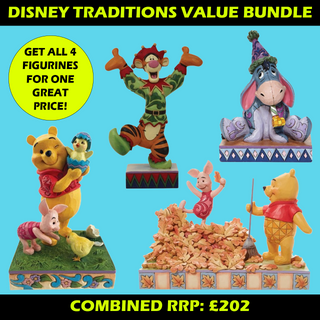 Disney Traditions Winnie The Pooh Value Bundle -Set of 4 Figurines