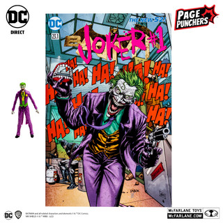 JOKER WITH COMIC BY MCFARLANE TOYS