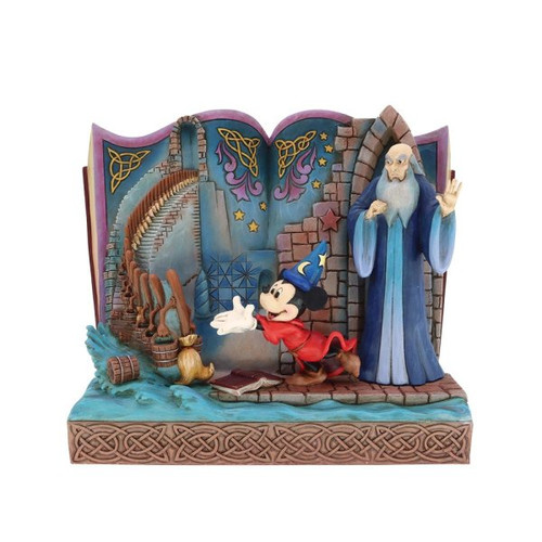 Disney Traditions Sorcerer Mickey Storybook Figurine By Jim Shore