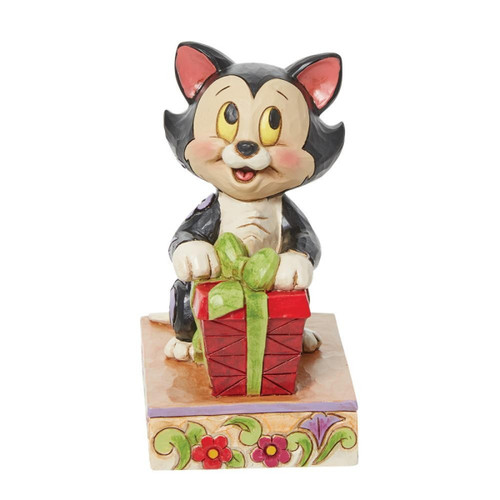 Disney Traditions Festive Feline Figaro Christmas Personality Pose Figurine by Jim Shore 6013065
