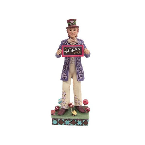 Willy Wonka with Rotating Chocolate Bar Figurine By Jim Shore 6013720 charlie and the chocolate factory