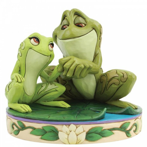 Disney Traditions Tiana & Naveen as Frogs on a lily pad Figurine