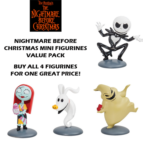 Disney Grand Jester Studios Nightmare Before Christmas Mini Figurine Value Pack