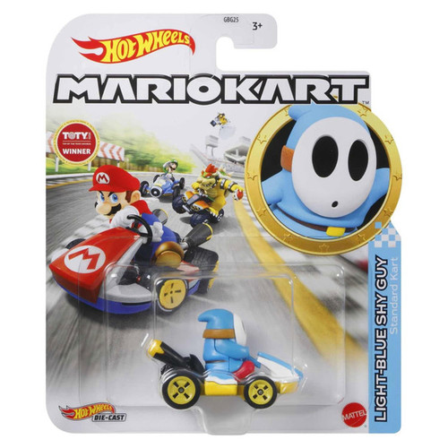 Hot Wheels Mario Kart Light Blue Shy Guy Standard Kart