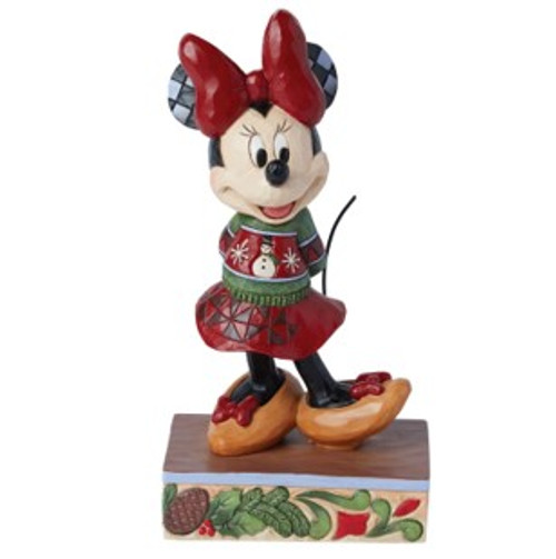 Disney Traditions Minnie Mouse in Ugly Sweater Figurine by Jim Shore 6015003