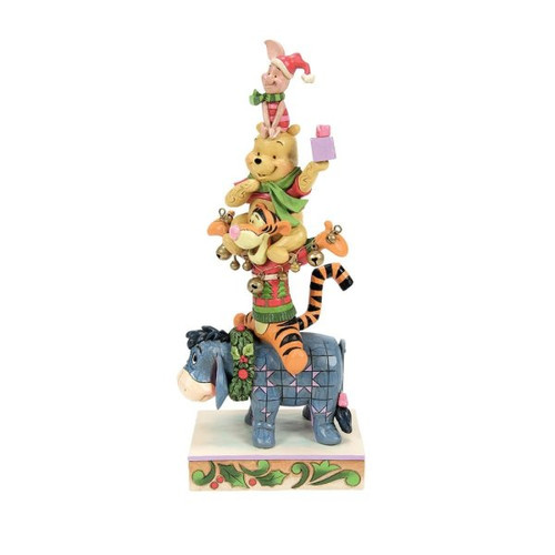 Disney Traditions Christmas Winnie the Pooh Stacked Figurine by Jim Shore 6015005