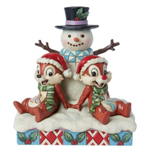 Disney Traditions Chip ‘n’ Dale with Snowman Figurine by Jim Shore 6015006