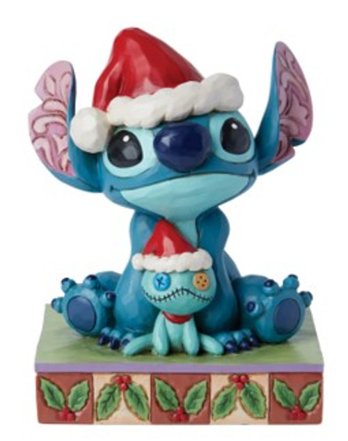 Disney Traditions Santa Stitch and Scrump Figurine by Jim Shore 6015007