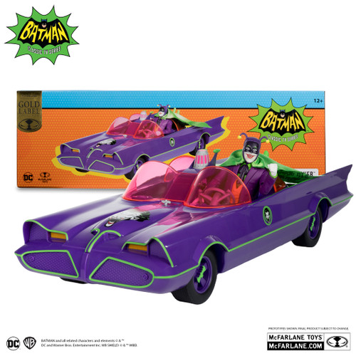 the joker and batmobile by mcfarlane toys