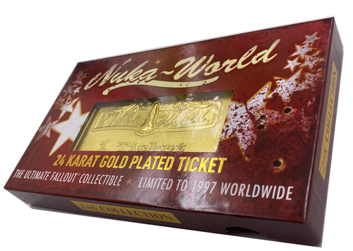Fallout Nuka World Gold Replica Entry Ticket