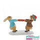 Beatrix potter Peter Rabbit and Benjamin Bunny Pulling a Cracker figurine