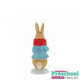 Beatrix potter Peter Rabbit in a Festive red Scarf figurine