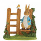 Beatrix potter Peter Rabbit on a Wooden Stile figurine