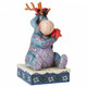 Disney Traditions Eeyore from Winnie the Pooh wears antlers and carries a poinsettia figurine