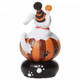 Disney Miss Mindy Zero the Ghost-Dog from Nightmare Before Christmas sits on a pumpkin figurine